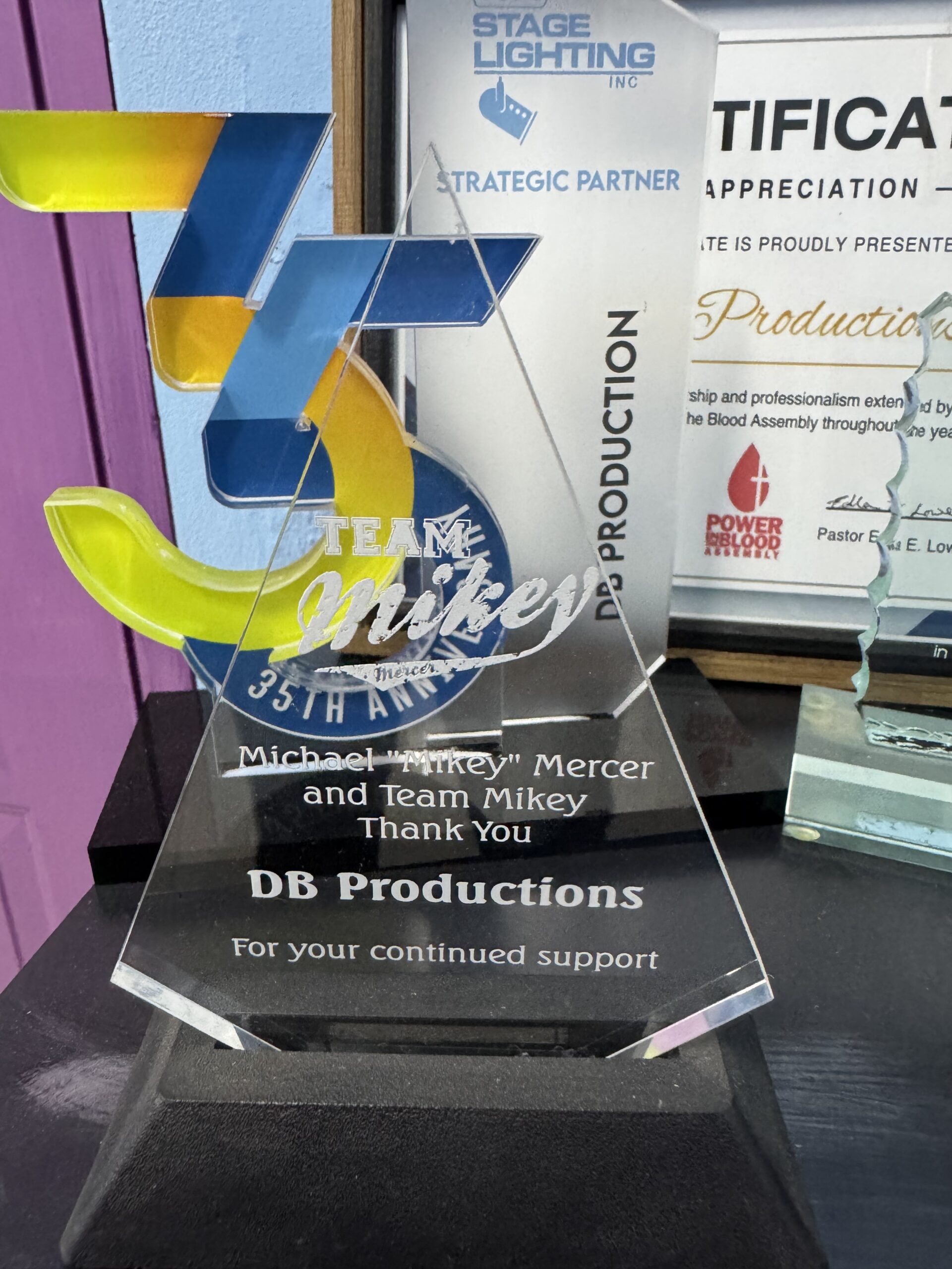 Team Mikey Appreciation Award to DB Productions