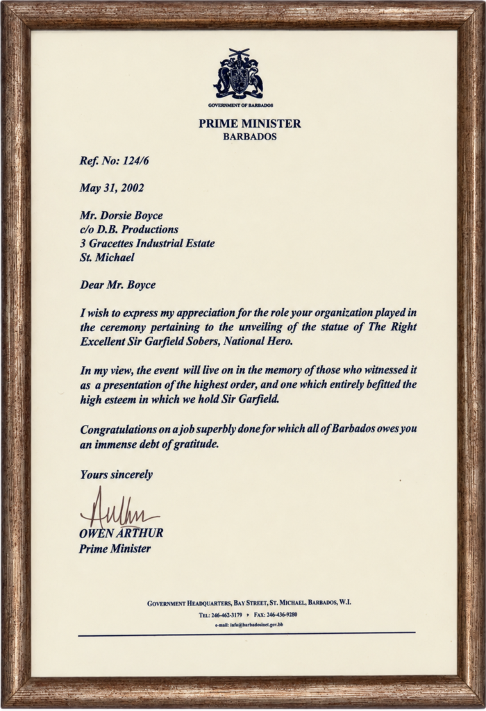 Prime Minister Award DB Productions